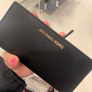 Brand new black MK Jet set Michael Kors wallet